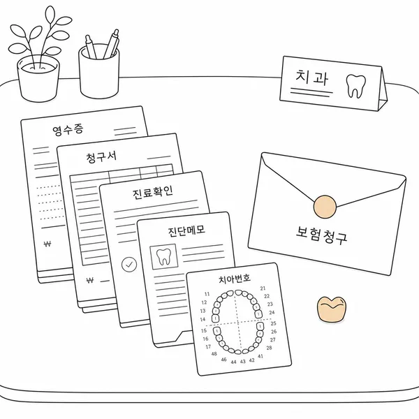크라운 보험금 청구에 필요한 영수증 세부내역서 치료확인서 진단서 이미지