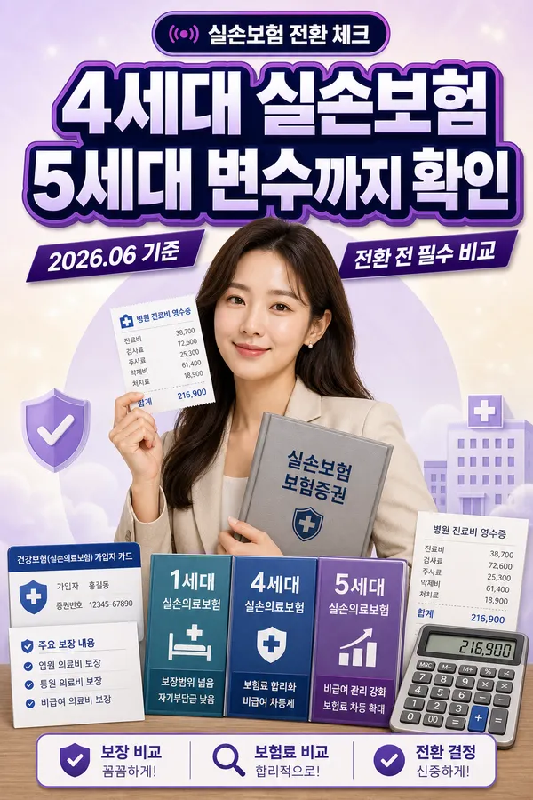 4세대 실손보험 전환 전 확인할 점 안내 이미지