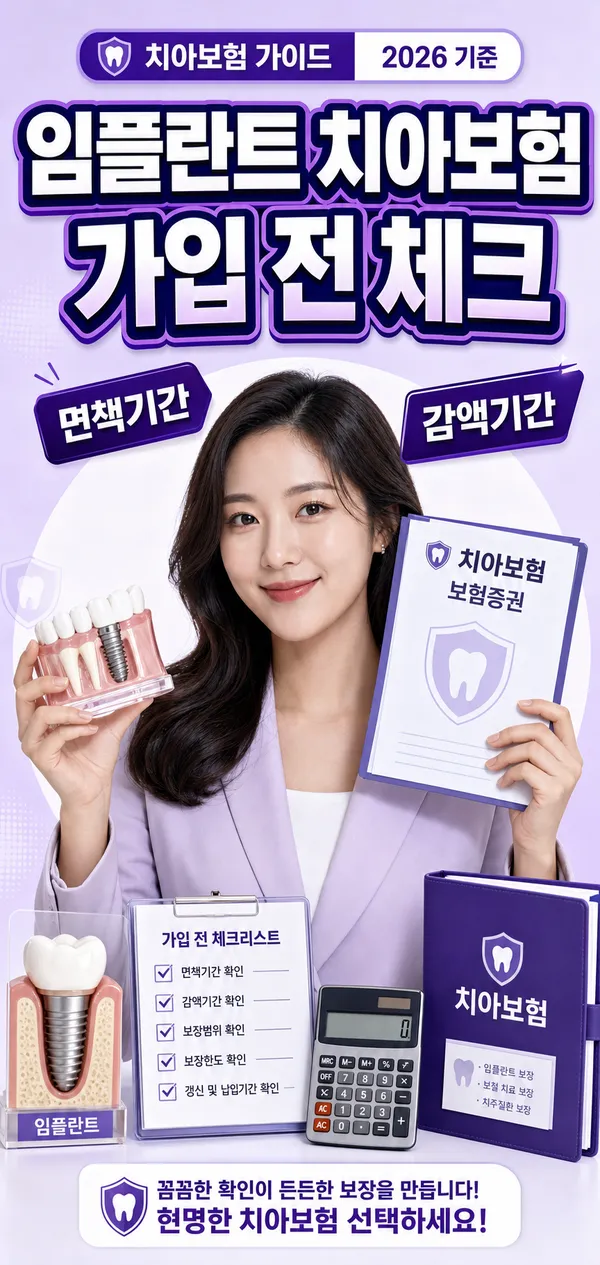 임플란트 치아보험 보장 조건, 가입 전에 꼭 확인할 핵심 기준