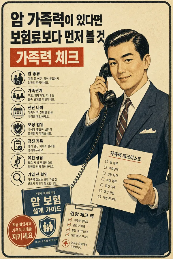 암보험 가입 전 가족력 확인이 중요한 이유