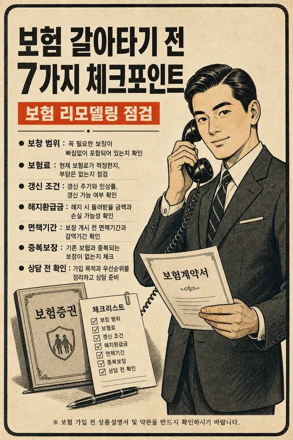보험 리모델링 전 확인해야 할 것