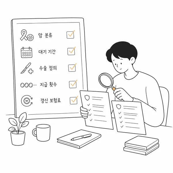 암보험 가입 전 암진단비와 암수술비 체크리스트 이미지