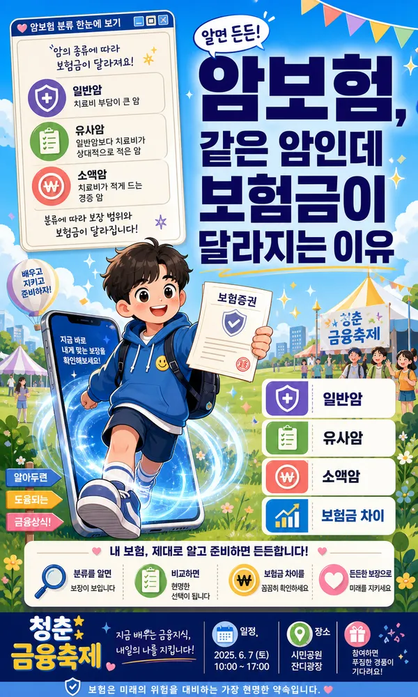 일반암, 유사암, 소액암 차이