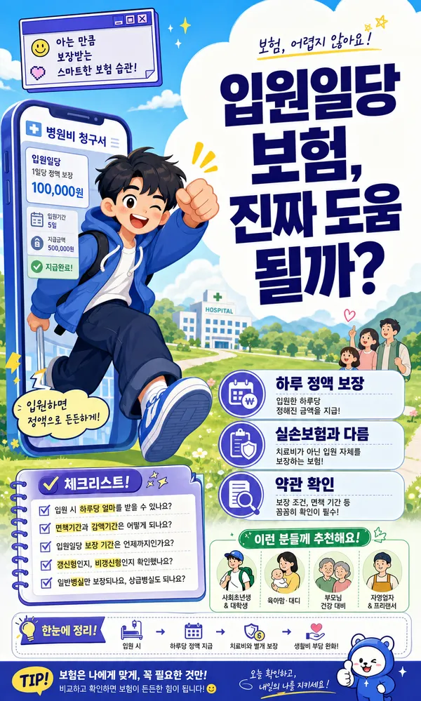 입원일당 보험이 필요한 경우와 아닌 경우