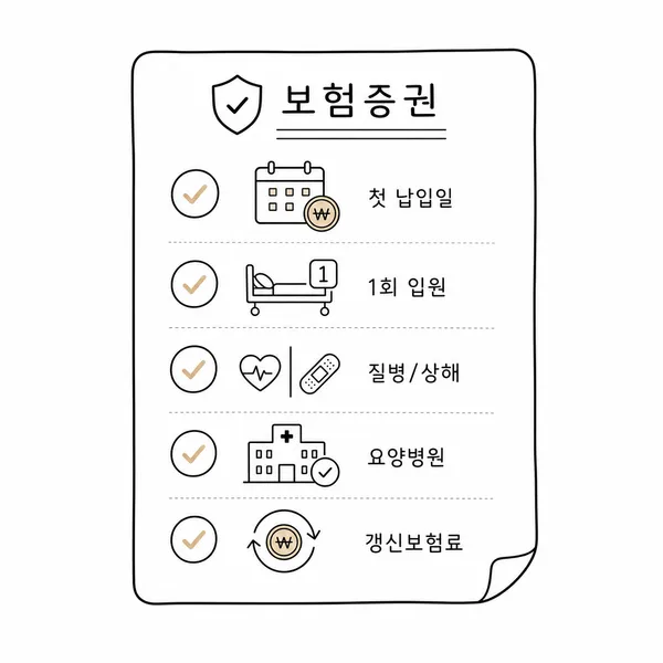 입원일당 보험 가입 전 약관 체크리스트