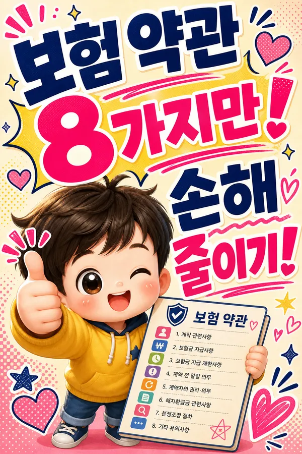 보험 약관에서 꼭 봐야 할 항목