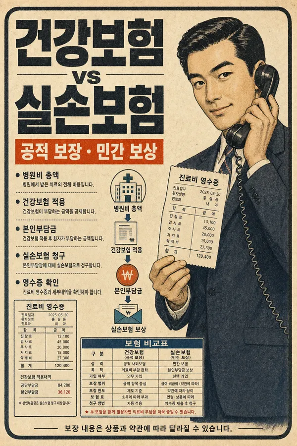 실손보험과 건강보험, 보장 범위를 구분하는 법