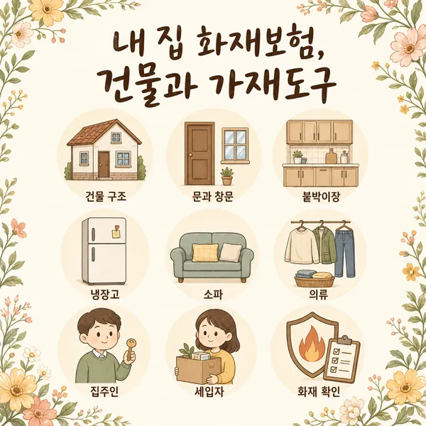 주택화재보험 가입 전 건물과 가재도구 구분하기