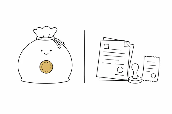 법인 자본금과 법인 설립 비용이 서로 다름을 보여주는 일러스트