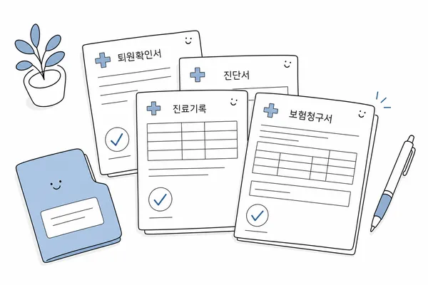 입원일당 보험금 청구에 필요한 입퇴원확인서와 진단서 등 서류