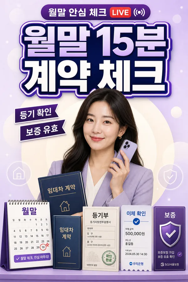 월말에 점검하는 내 집·전세 계약 관리 체크리스트