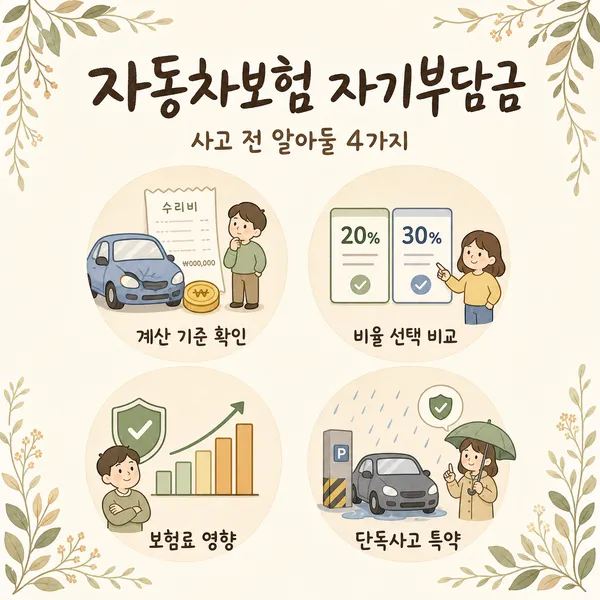 자동차보험 자기부담금 사고 전 알아둘 기본 개념 안내 이미지